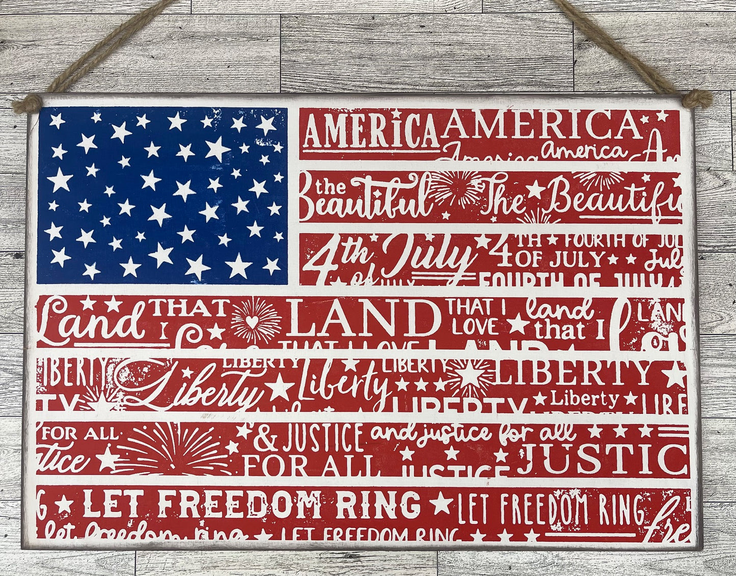 Painted Large Flag Sign