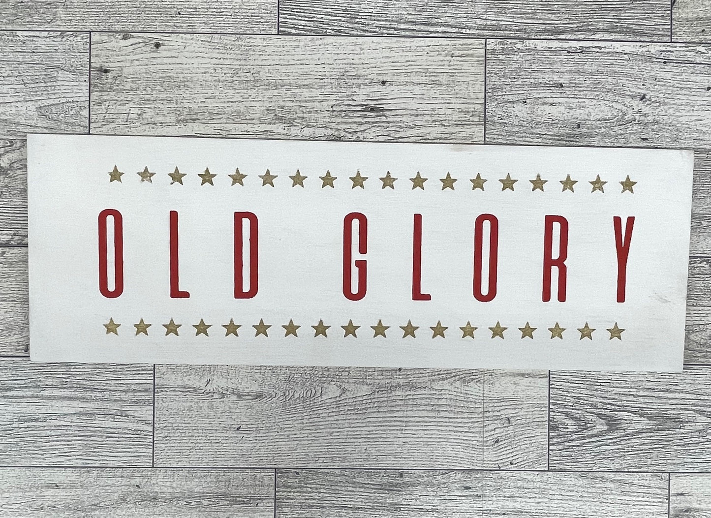 Painted Old Glory Sign