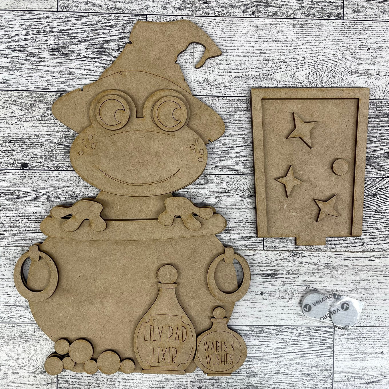 Halloween Frog Birdhouse Insert - unpainted cutouts, ready to paint
