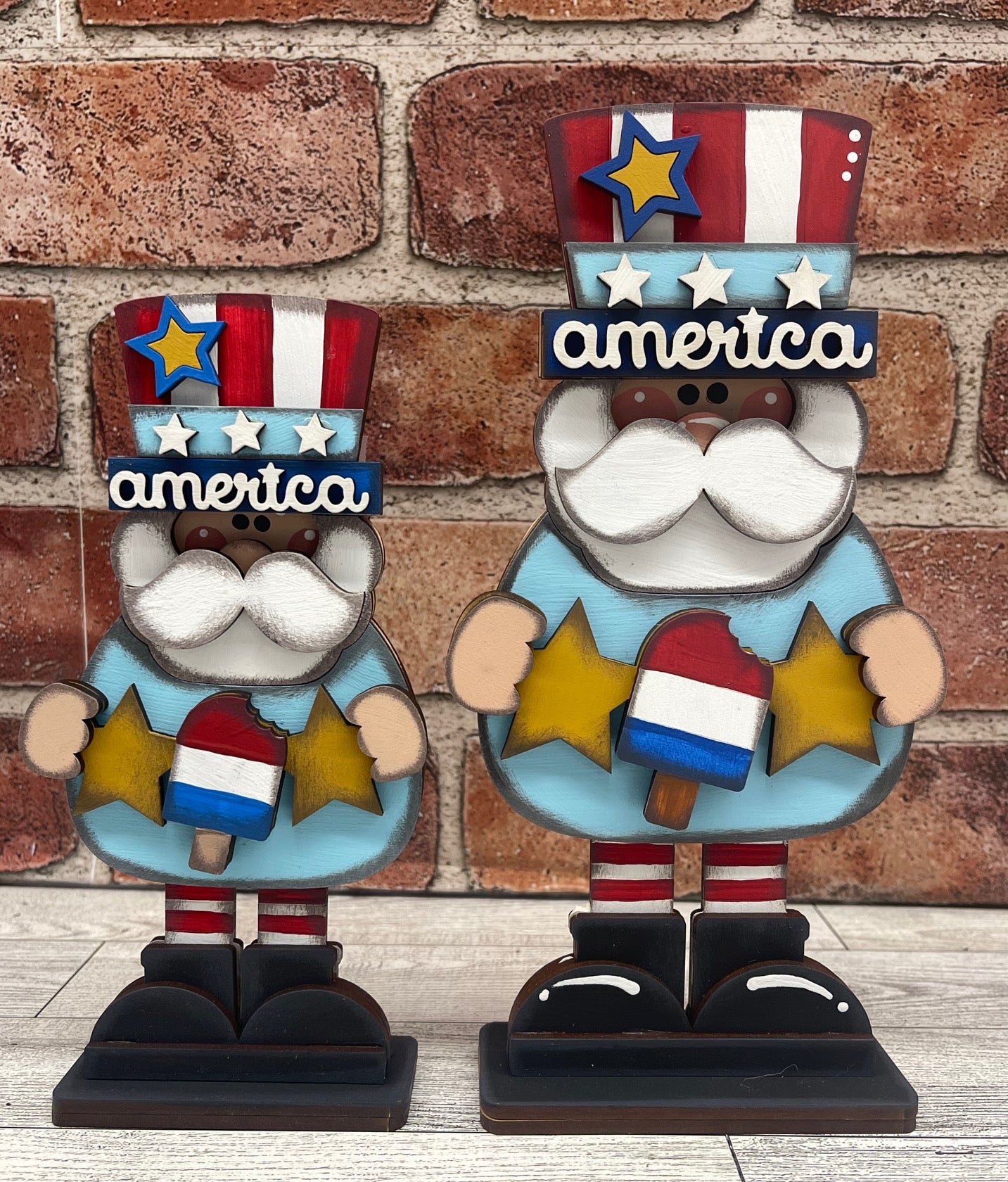 Painted Patriotic Gnome with Popsicle