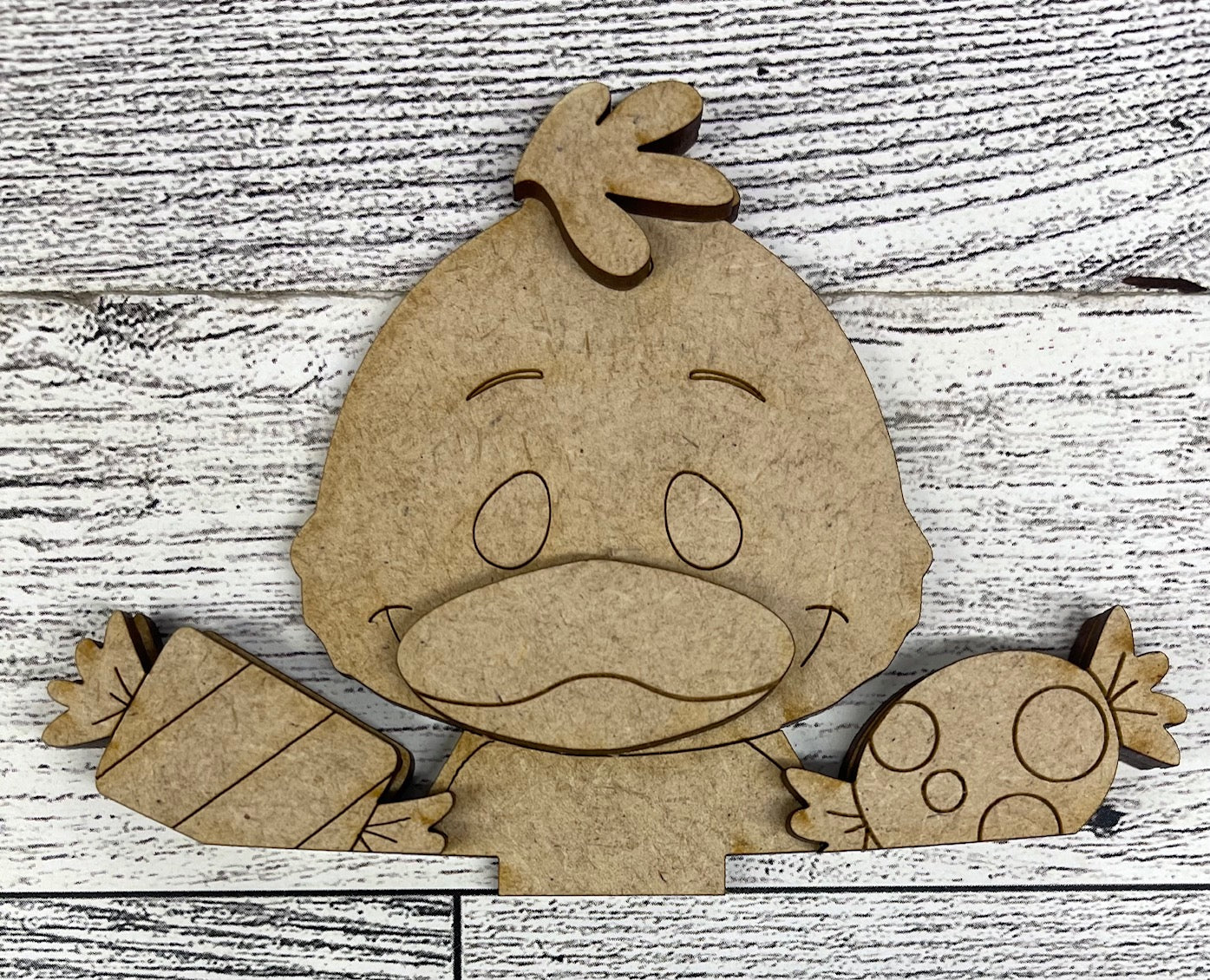 Halloween Duck Basket Insert - unpainted wood cutouts, ready for you to paint