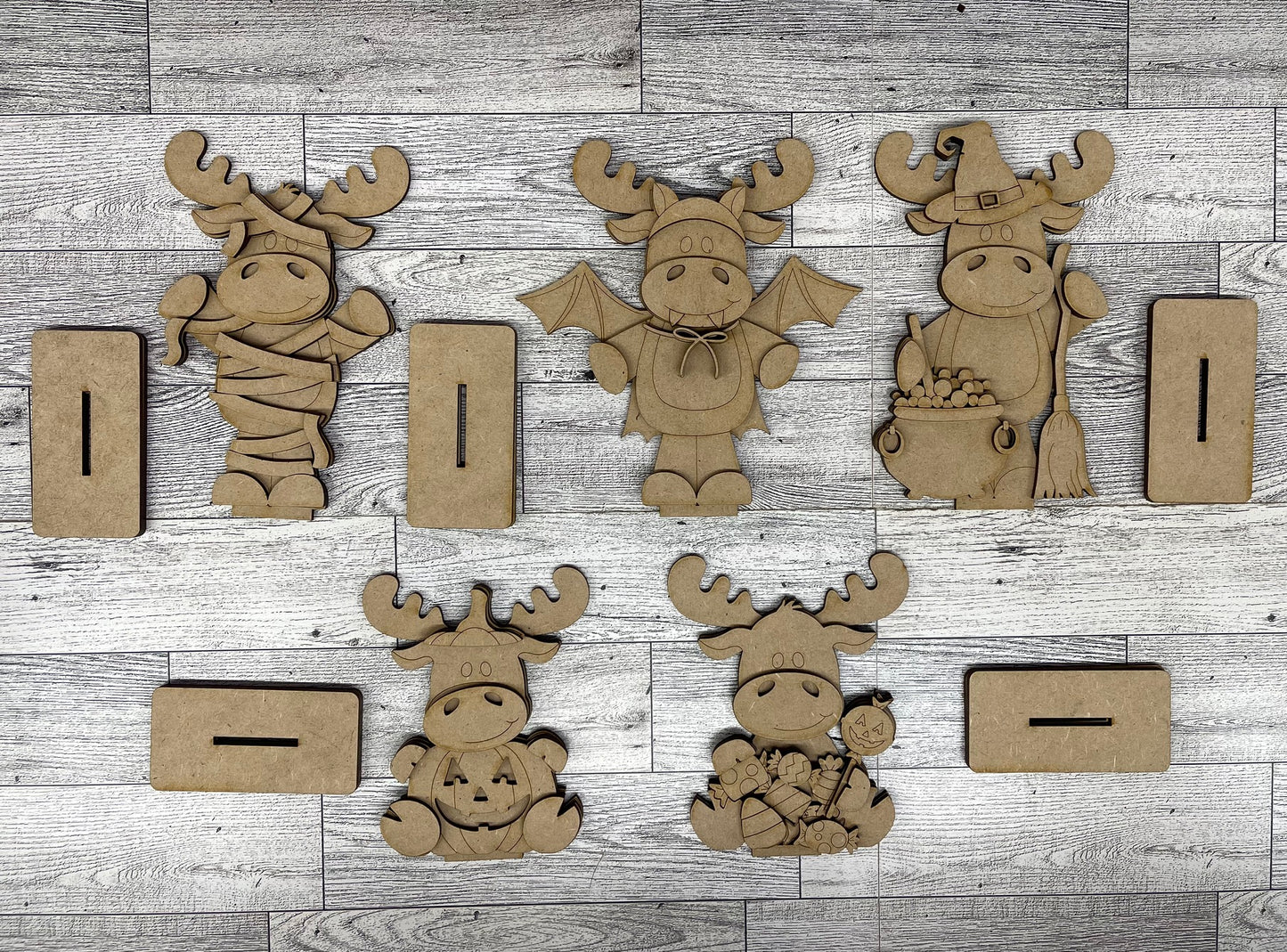 Halloween Moose Standers - unpainted cutouts, ready to paint