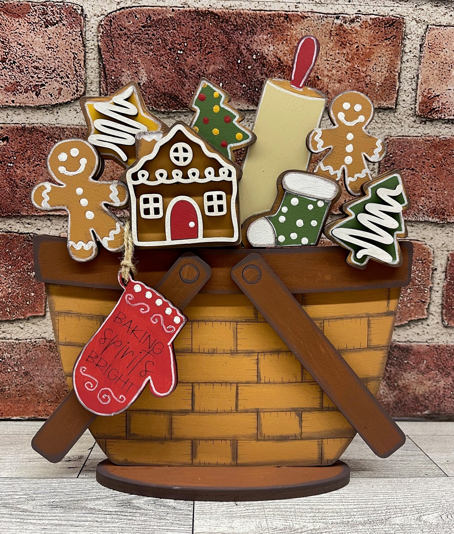 July Craft Kit - Gingerbread Themed - basket and water globe not included