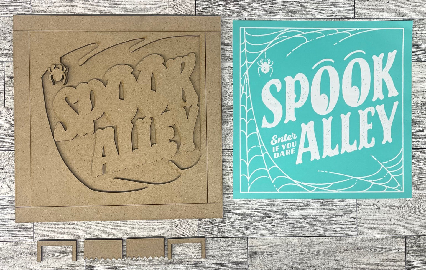 Spook Alley Halloween Signs unpainted cutouts