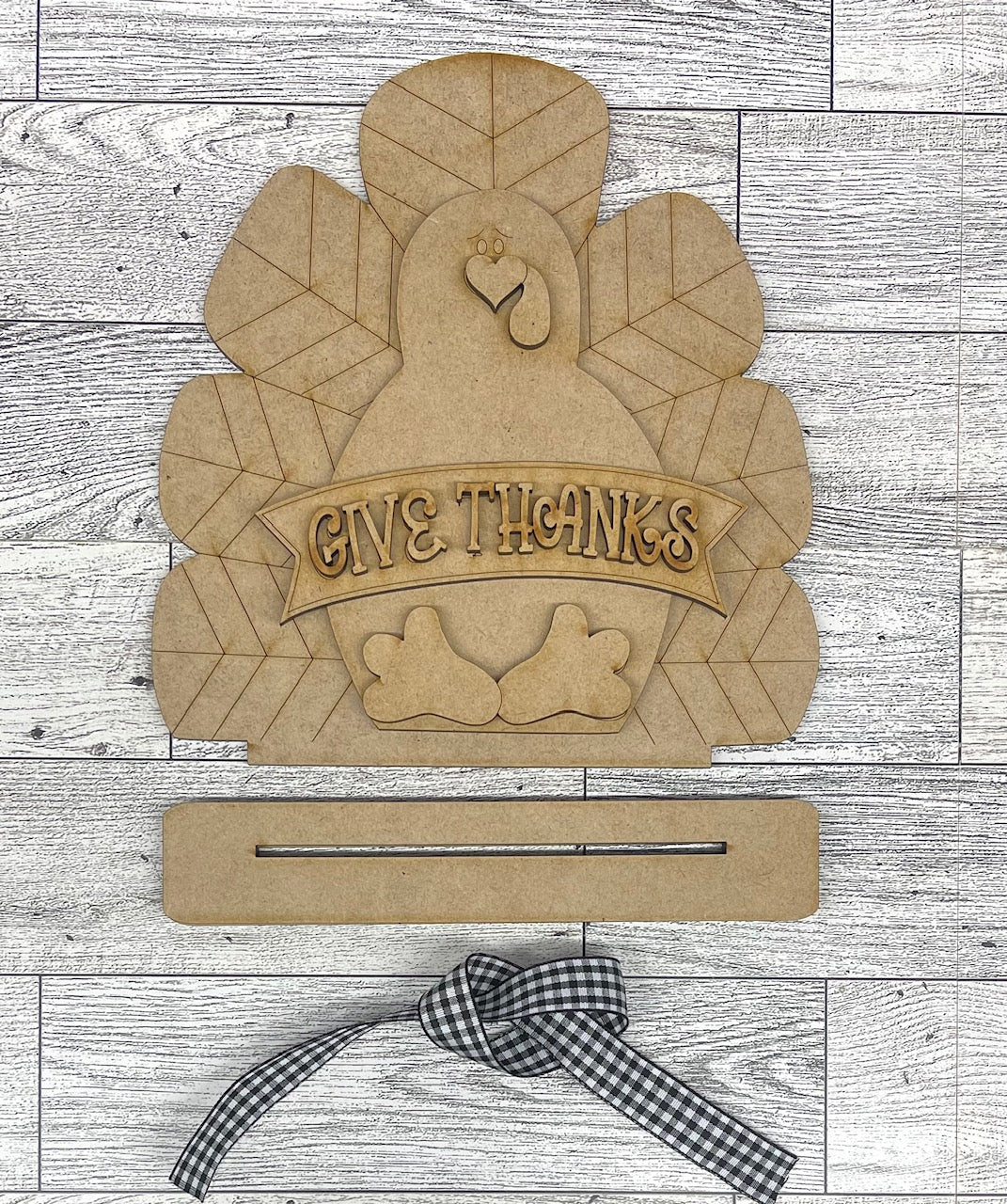 Turkey Sitter - Small or Large cutout, unpainted wooden cutout - ready for you to paint