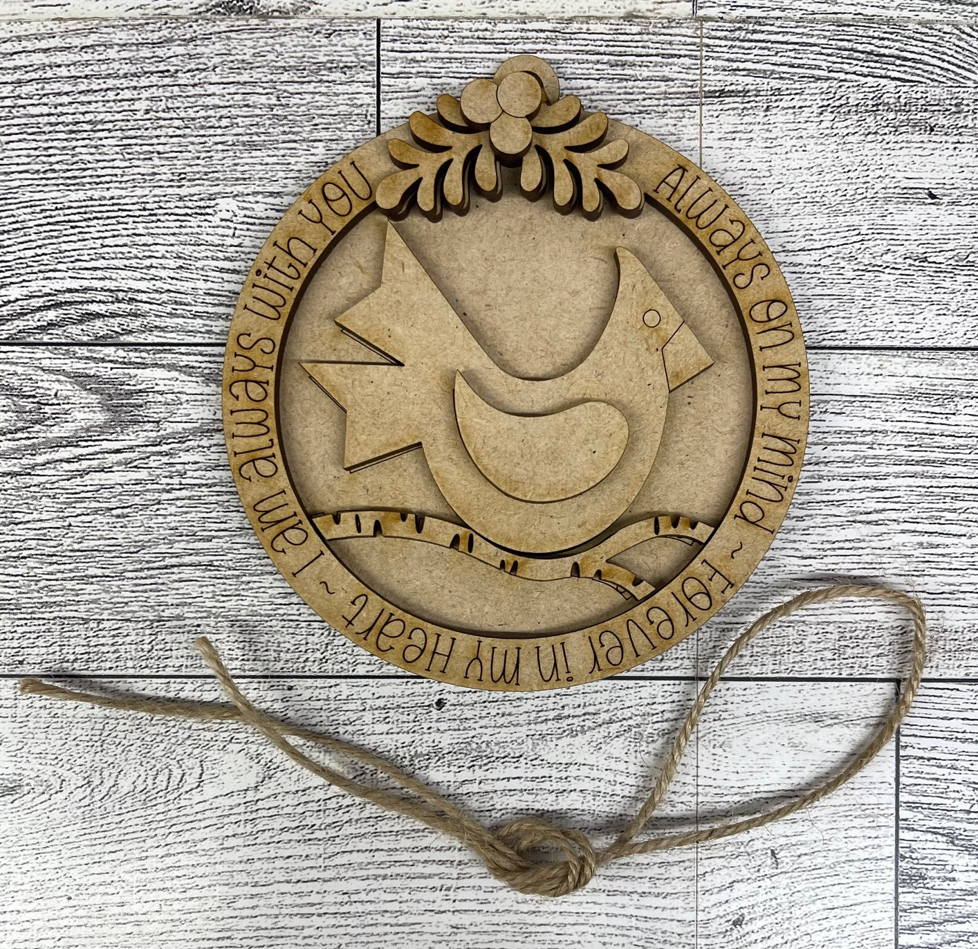 Cardinal - Memorial Christmas Ornament unpainted cutouts