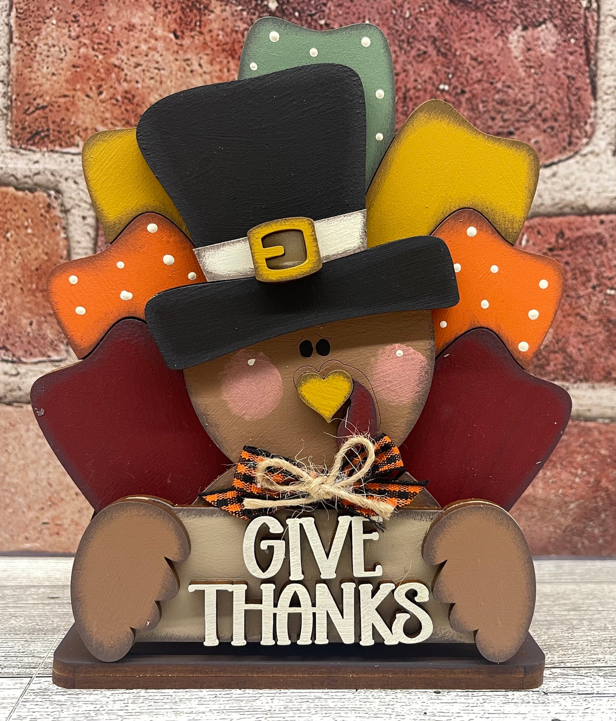 Give Thanks Turkey Stander - unpainted ready for you to finish
