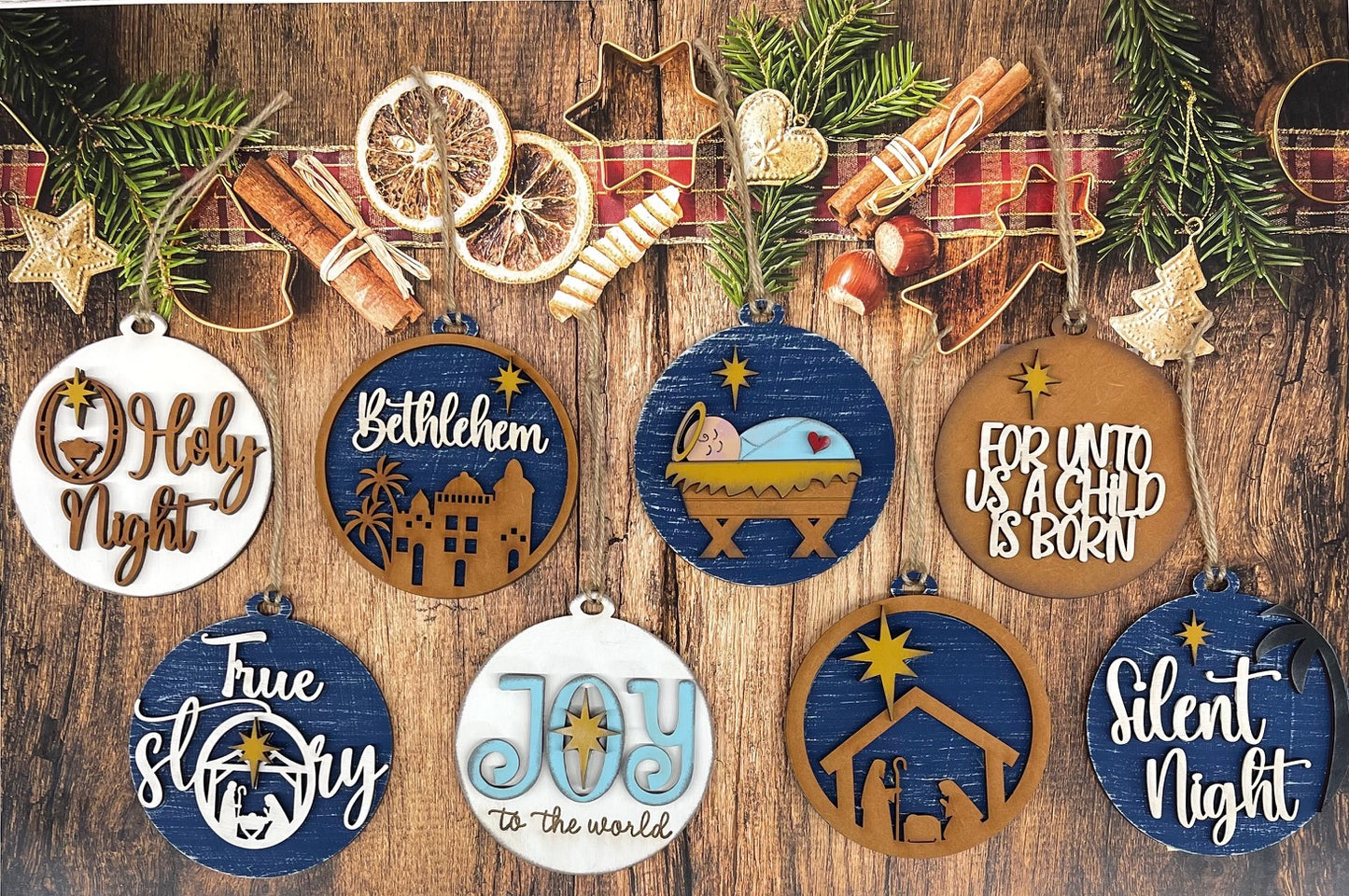 Painted Religious Christmas Ornaments