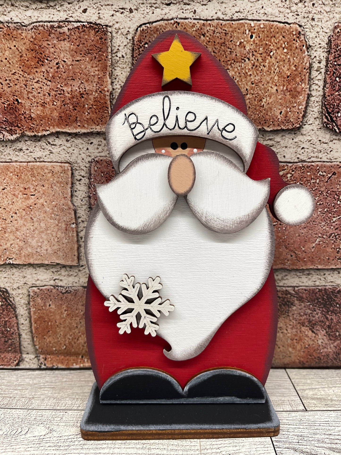 Painted - Believe Santa Stander