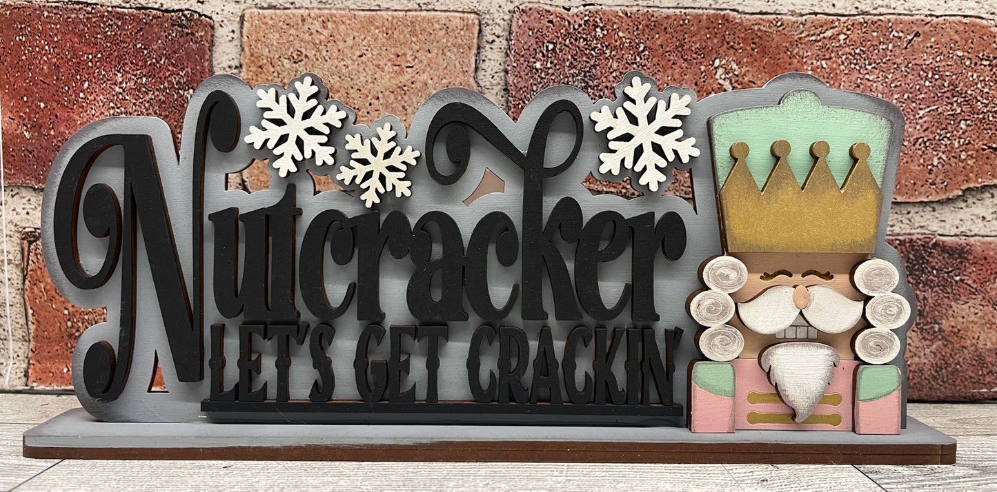 Painted - Nutcracker Let's Get Crackin' Word Stander