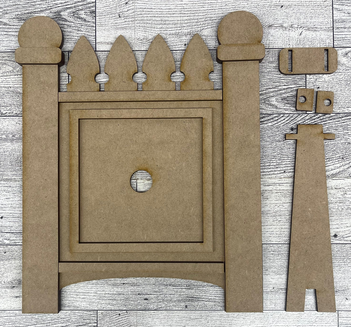 Fence for one leaning ladder cutout - unpainted wooden cutouts, ready for you to paint