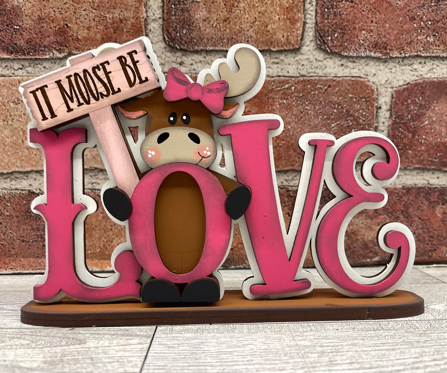 It Moose be Love, cutout, unpainted wooden cutout, ready for you to paint