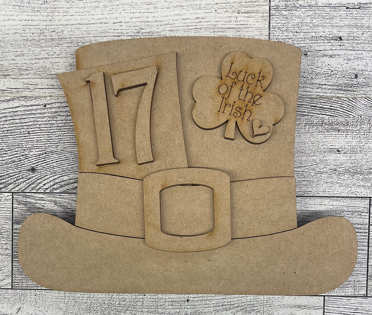St. Patrick’s Day Hat unpainted cutouts
