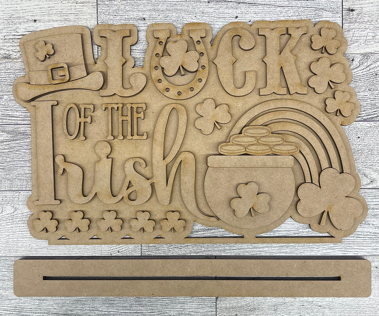 Luck of the Irish - St. Patrick's Word Stander unpainted cutouts