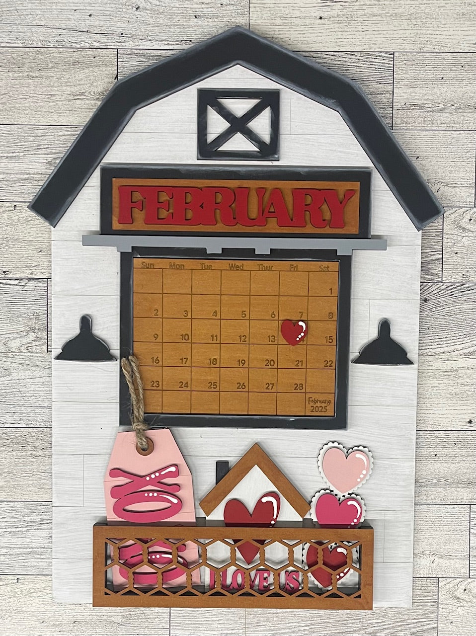 Calendar Kit with all 12 Months Kit - Unpainted Wood Cutouts