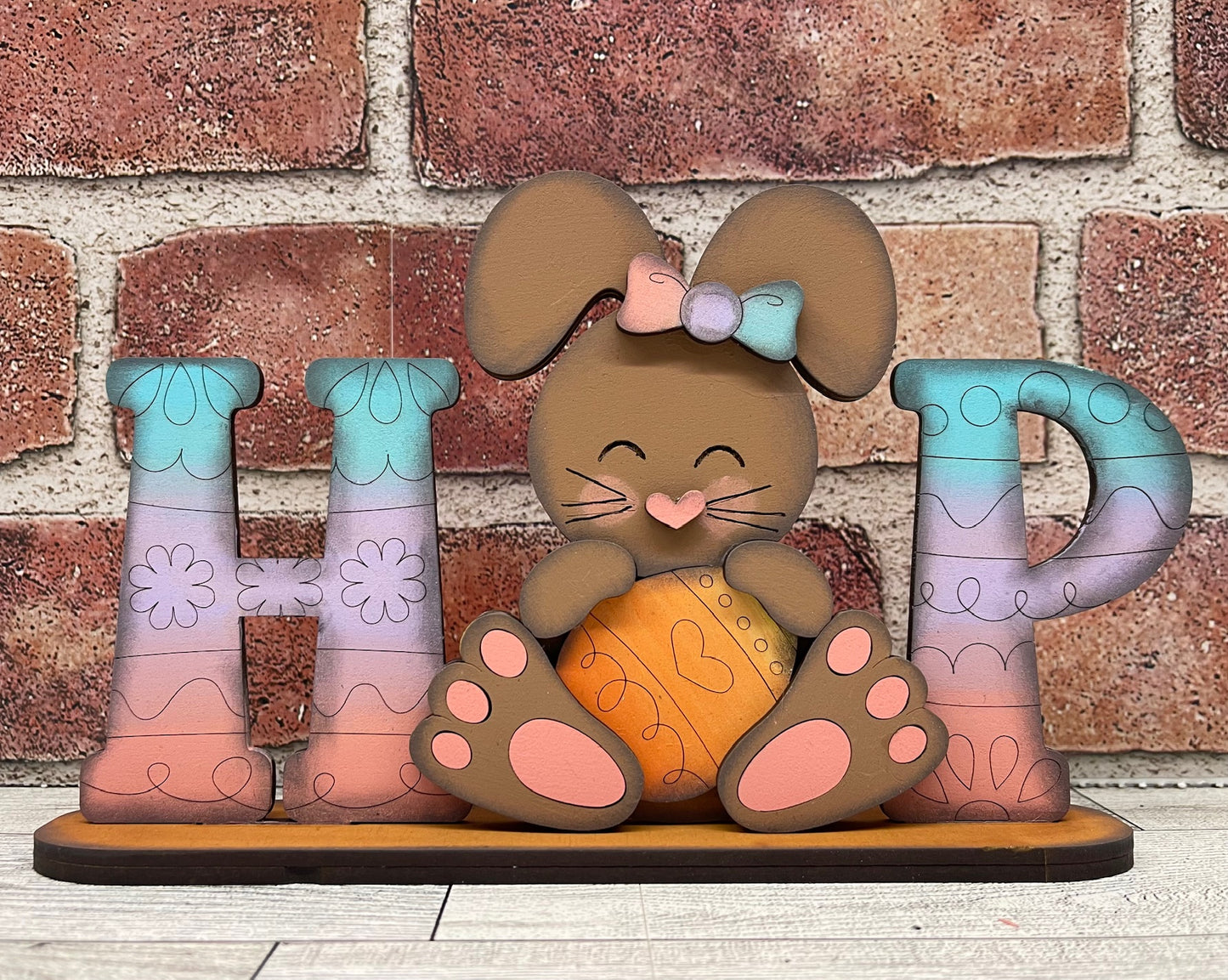 HOP Easter Stander - Wood Cutouts unpainted ready for you to paint