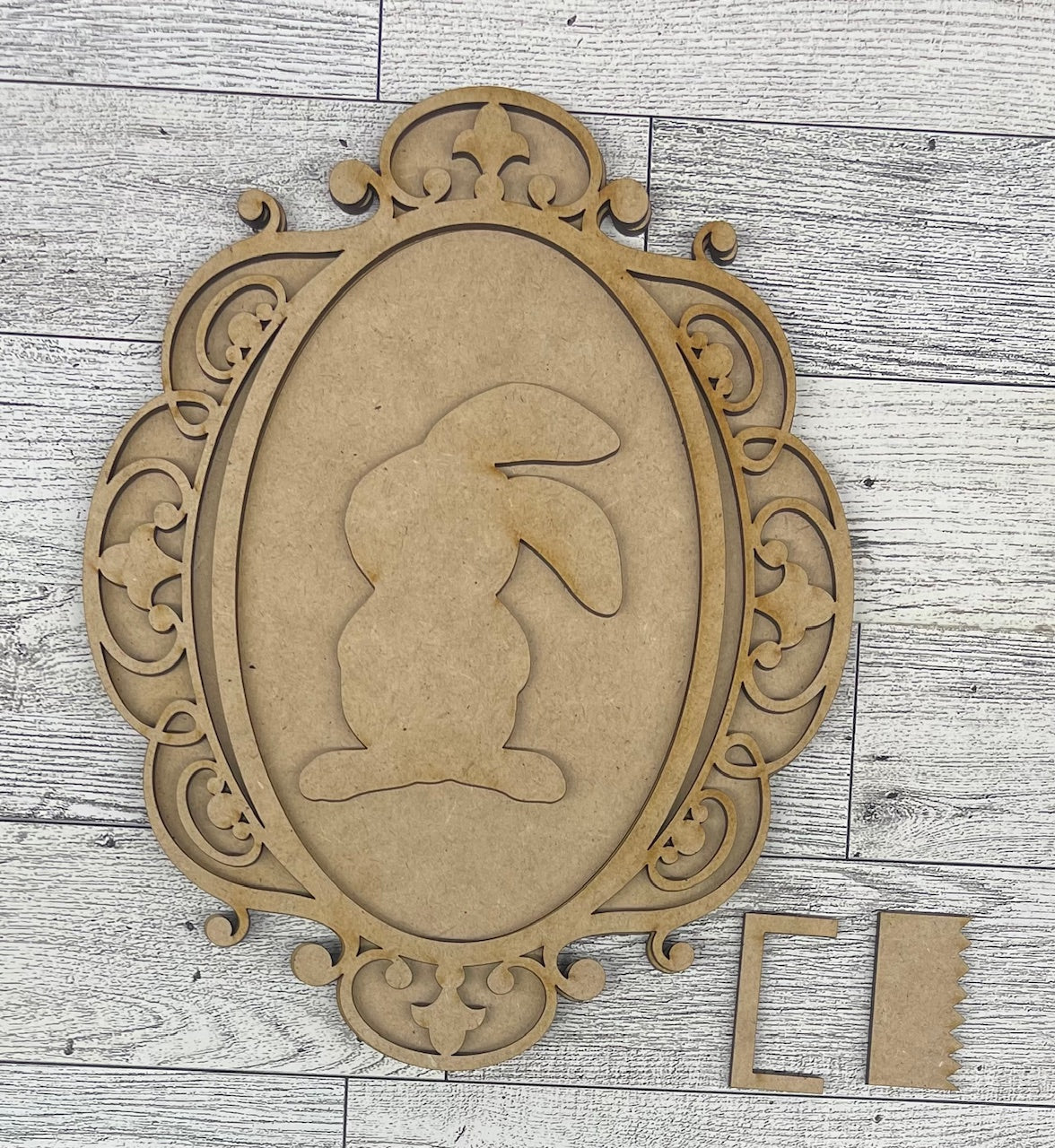 Storybook Bunny Cutouts - Unpainted wood cutouts - ready for you to paint