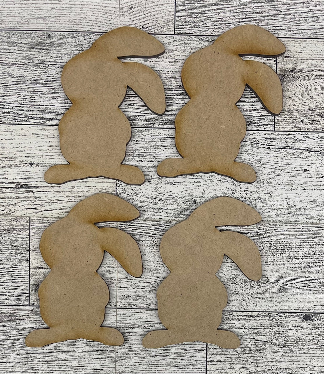 Storybook Bunny Cutouts - Unpainted wood cutouts - ready for you to paint