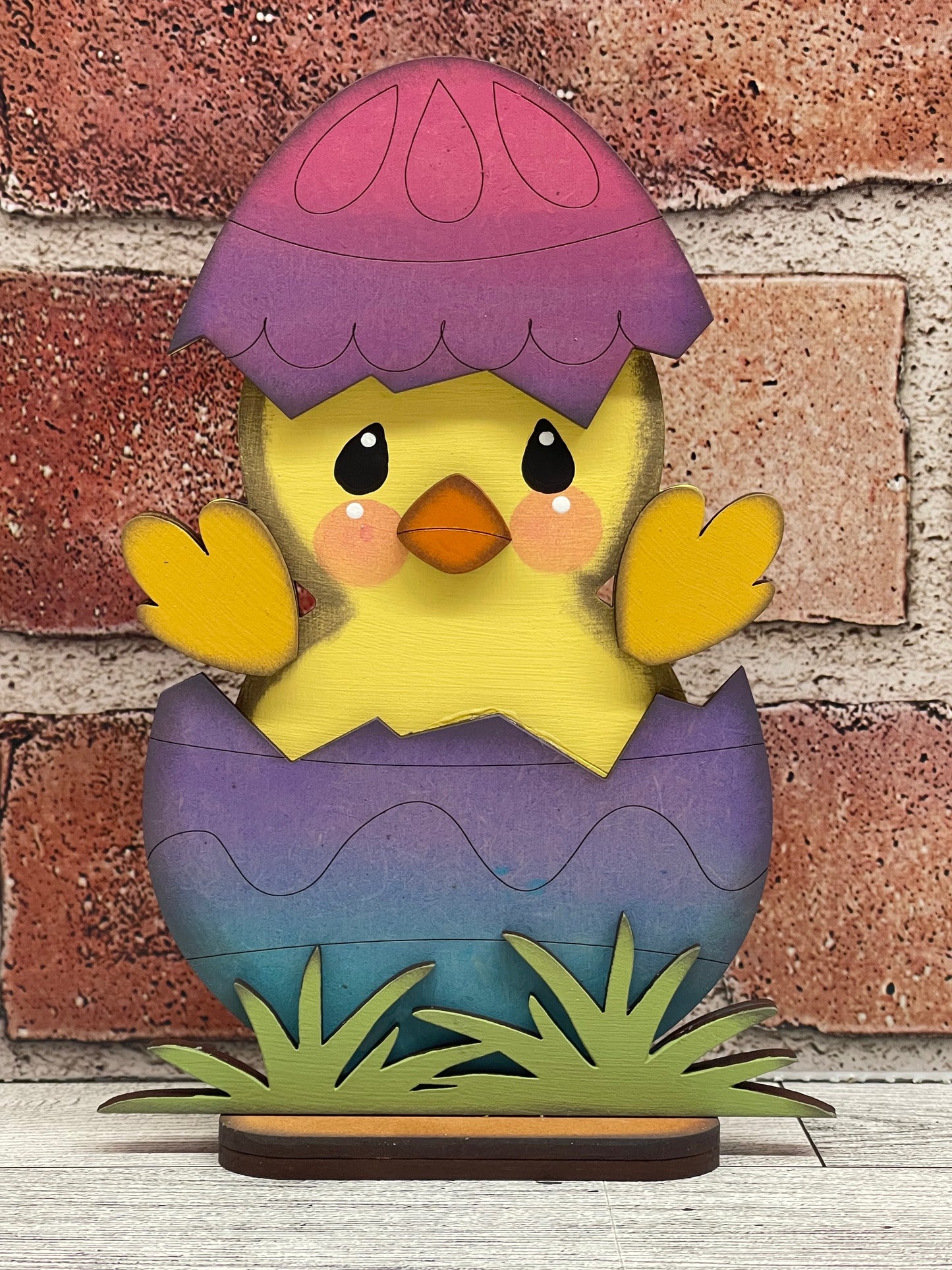 Painted Easter Chick Standers