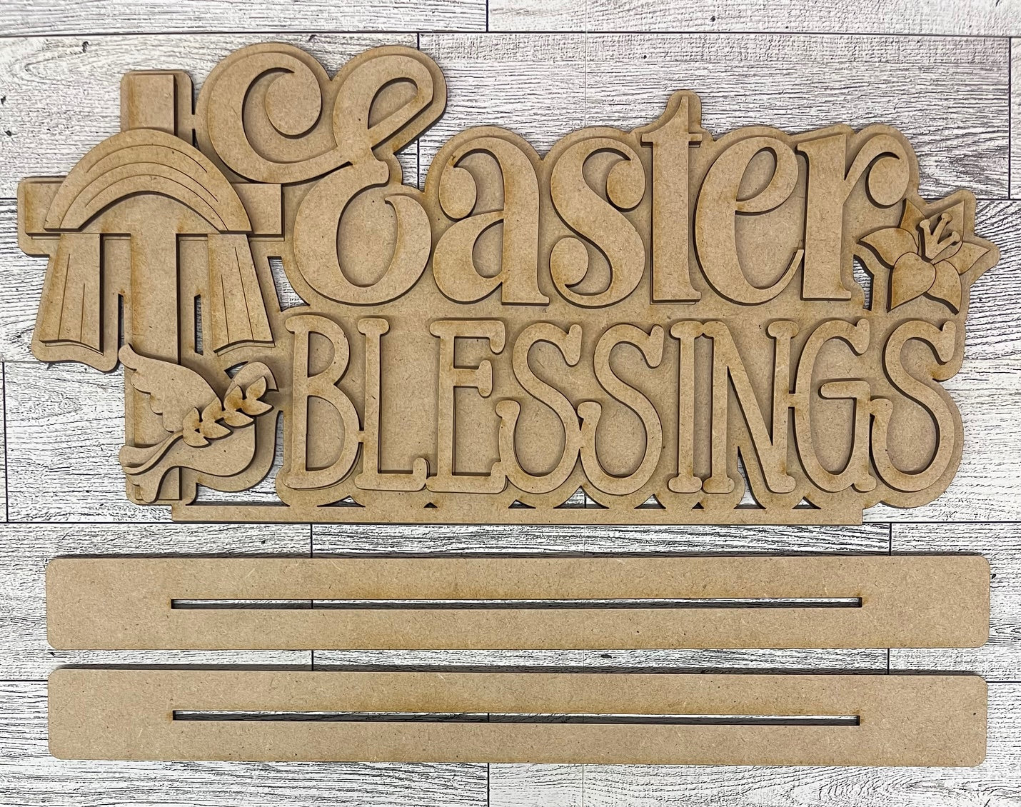 Easter Blessings Stander - unpainted cutouts