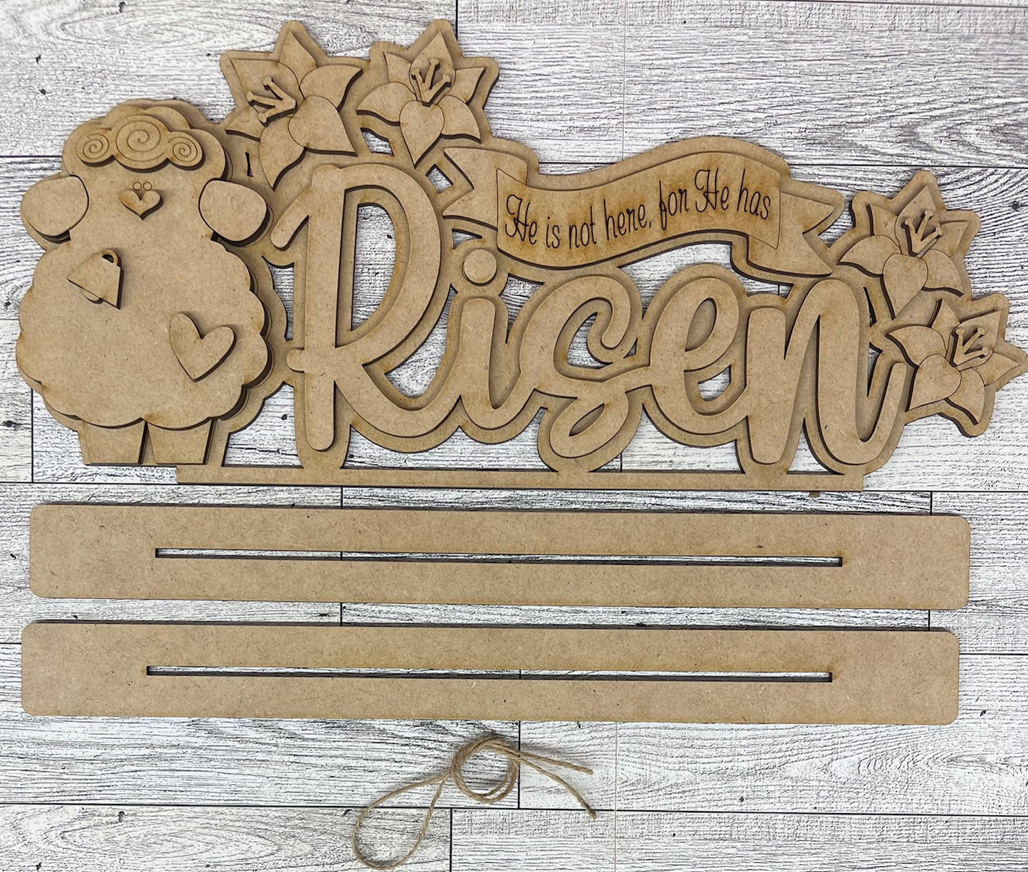 He is Risen Word Stander - unpainted cutouts