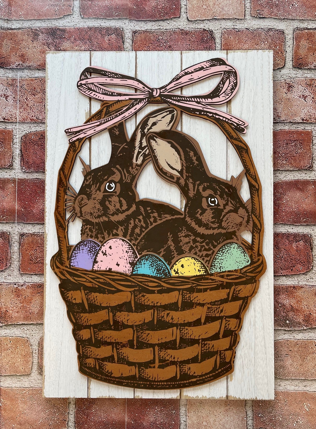 Easter Basket Sign Cutout - unpainted cutouts