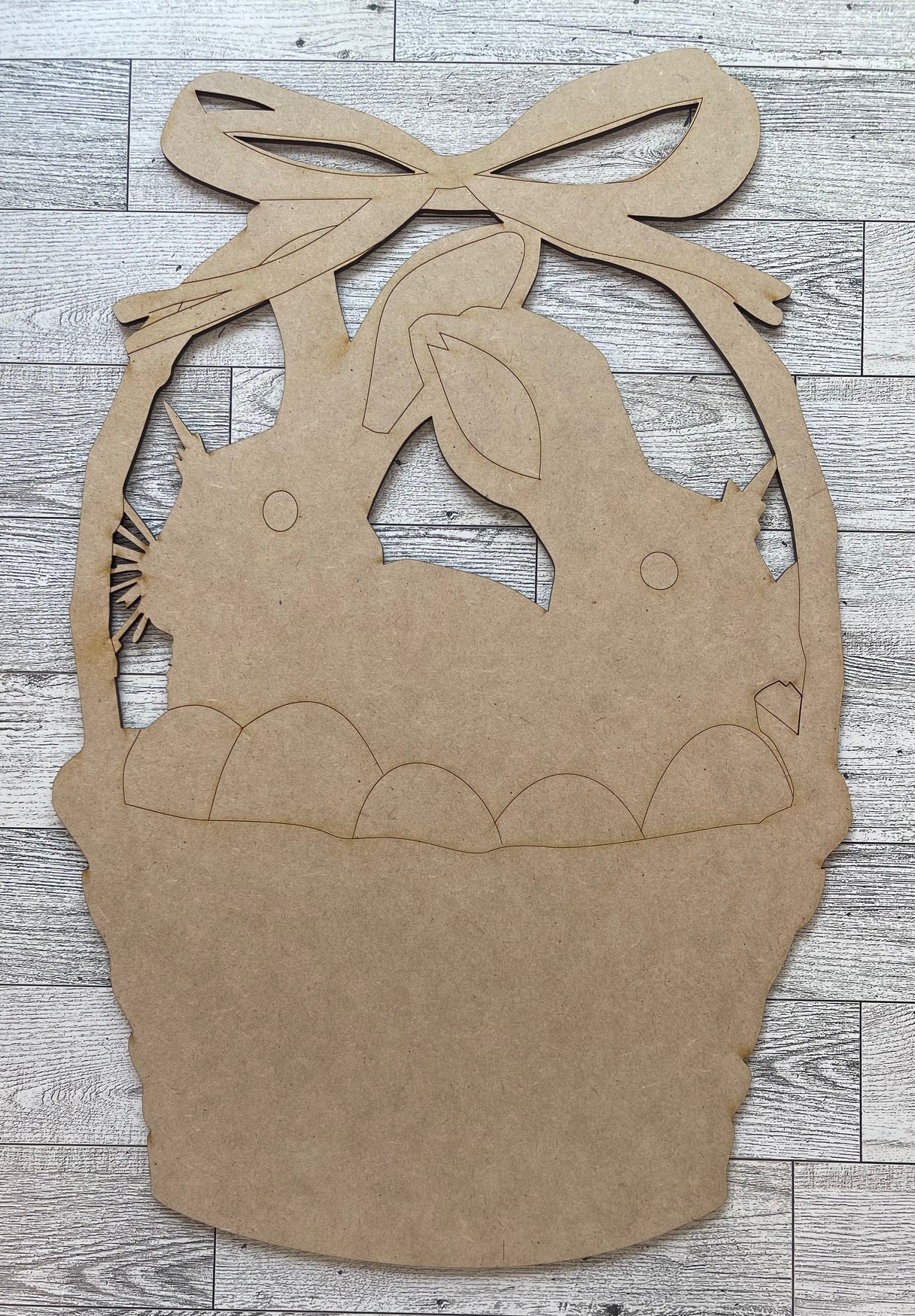 Easter Basket Sign Cutout - unpainted cutouts