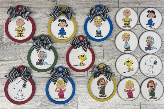 Peanuts Gang - 8 Ornaments and 8 Magnets Cutouts unpainted wood ready for you to paint