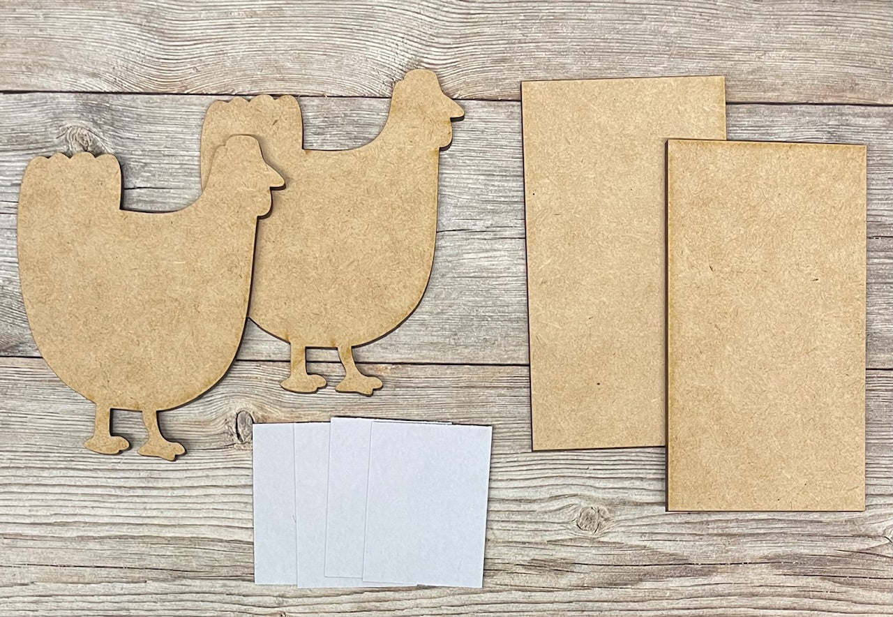 Egg Dealer, Just got laid 2 sets of cutouts with magnets - Unfinished wooden cutout piece, backer sign not included (Copy)