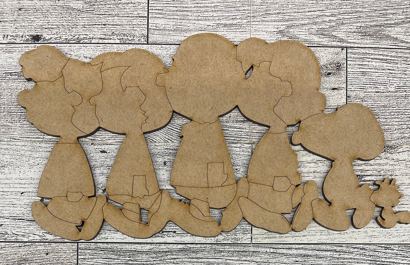 Peanuts Gang walking Cutout unpainted wood ready for you to paint