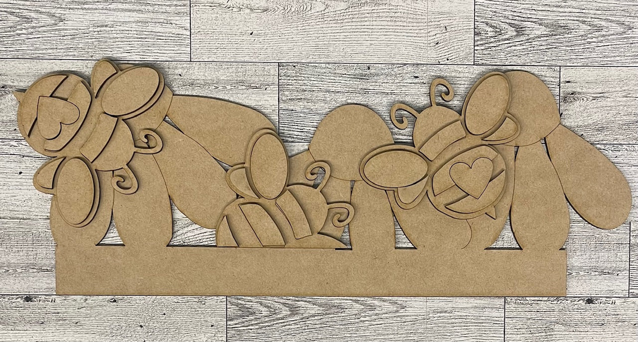 April 2025 Sign insert only - Hello Door Sign Insert only unpainted cutouts - doesn't include the door sign backer