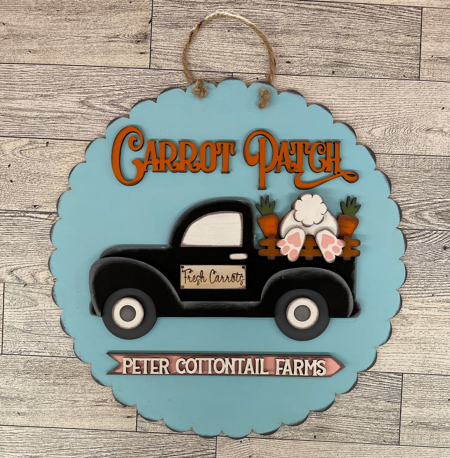 Painted Carrot Patch Truck Door Sign