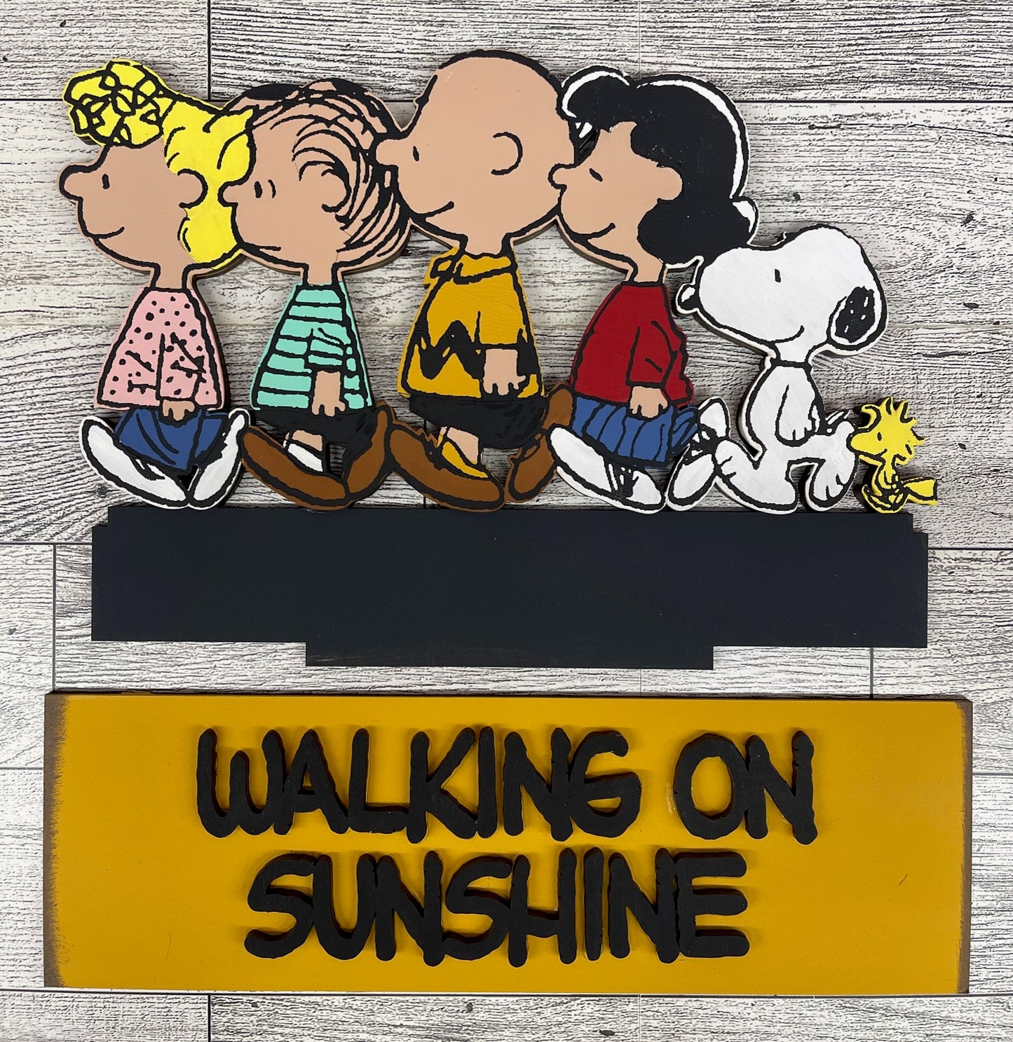 Walking on Sunshine - Peanuts Gang insert for Changeable Window Box unpainted wood cutouts, ready for you to paint