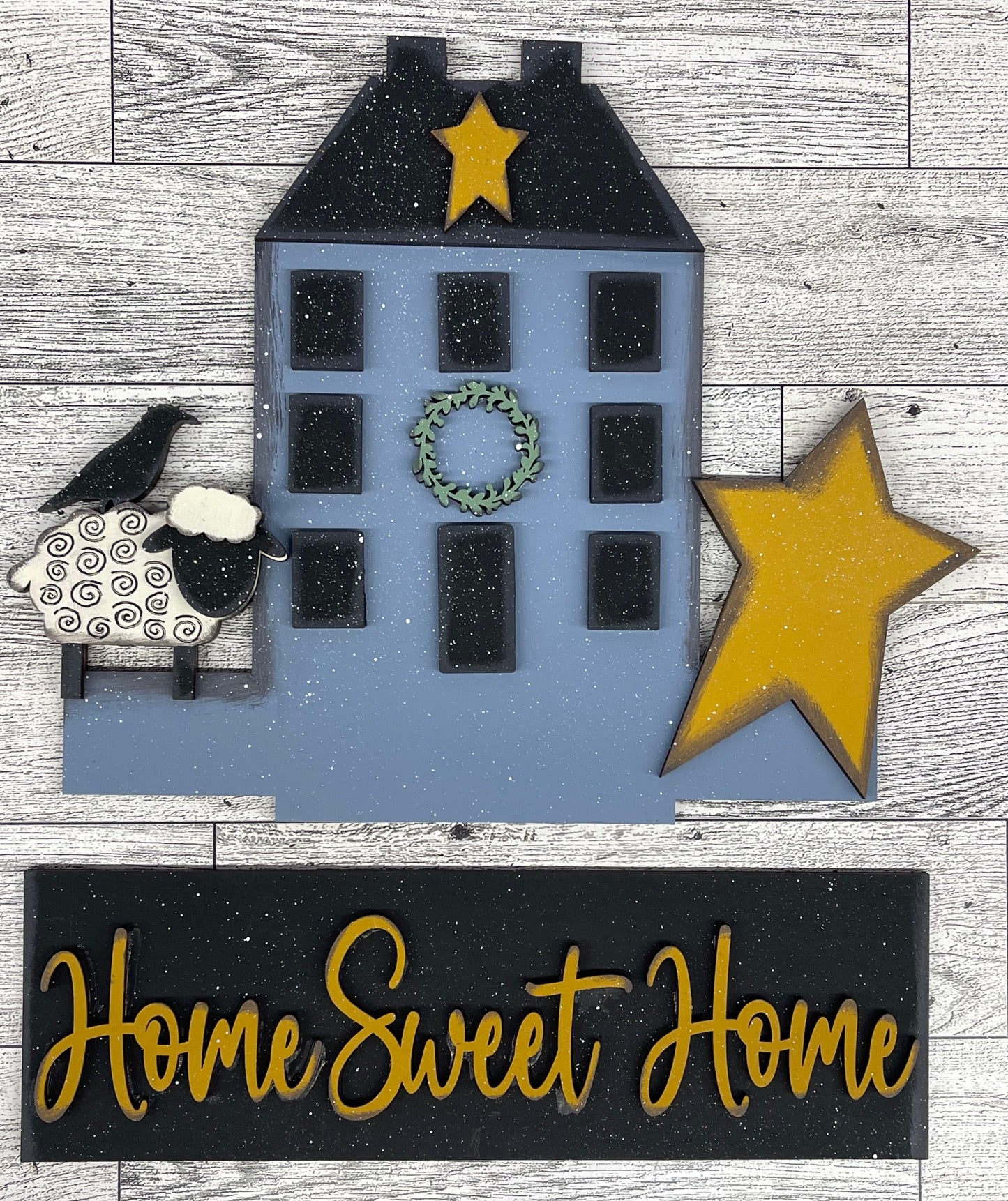 Home Sweet Home - Insert for Changeable Window Box unpainted wood cutouts, ready for you to paint
