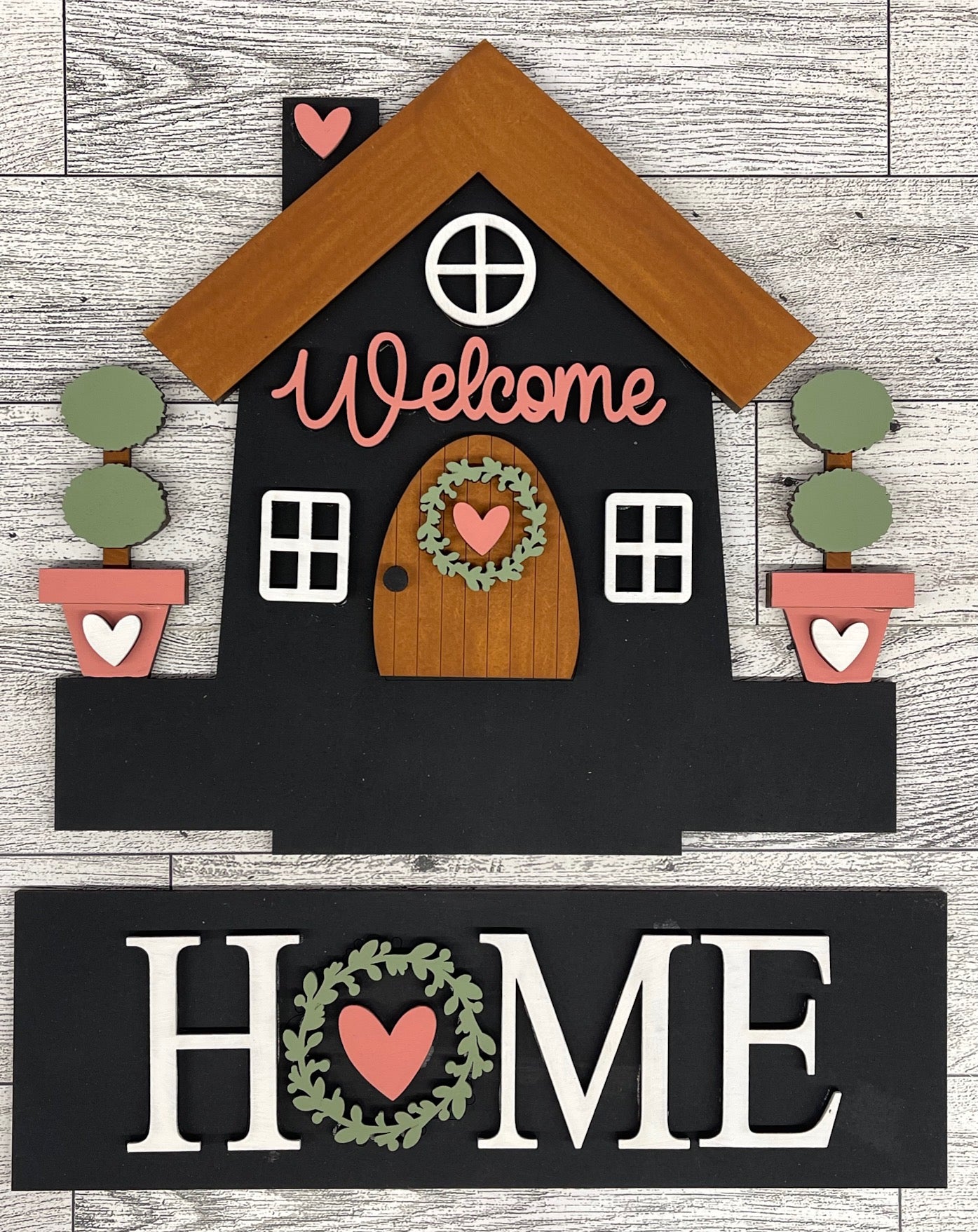 Welcome Home - Insert for Changeable Window Box unpainted wood cutouts, ready for you to paint