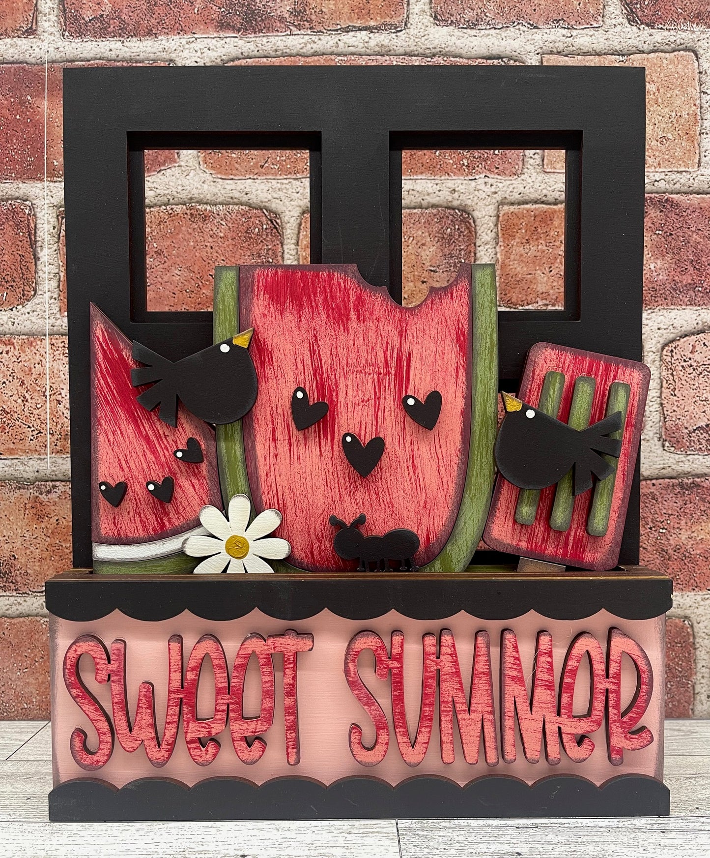 Sweet Summer Insert for Changeable Window Box unpainted wood cutouts, ready for you to paint