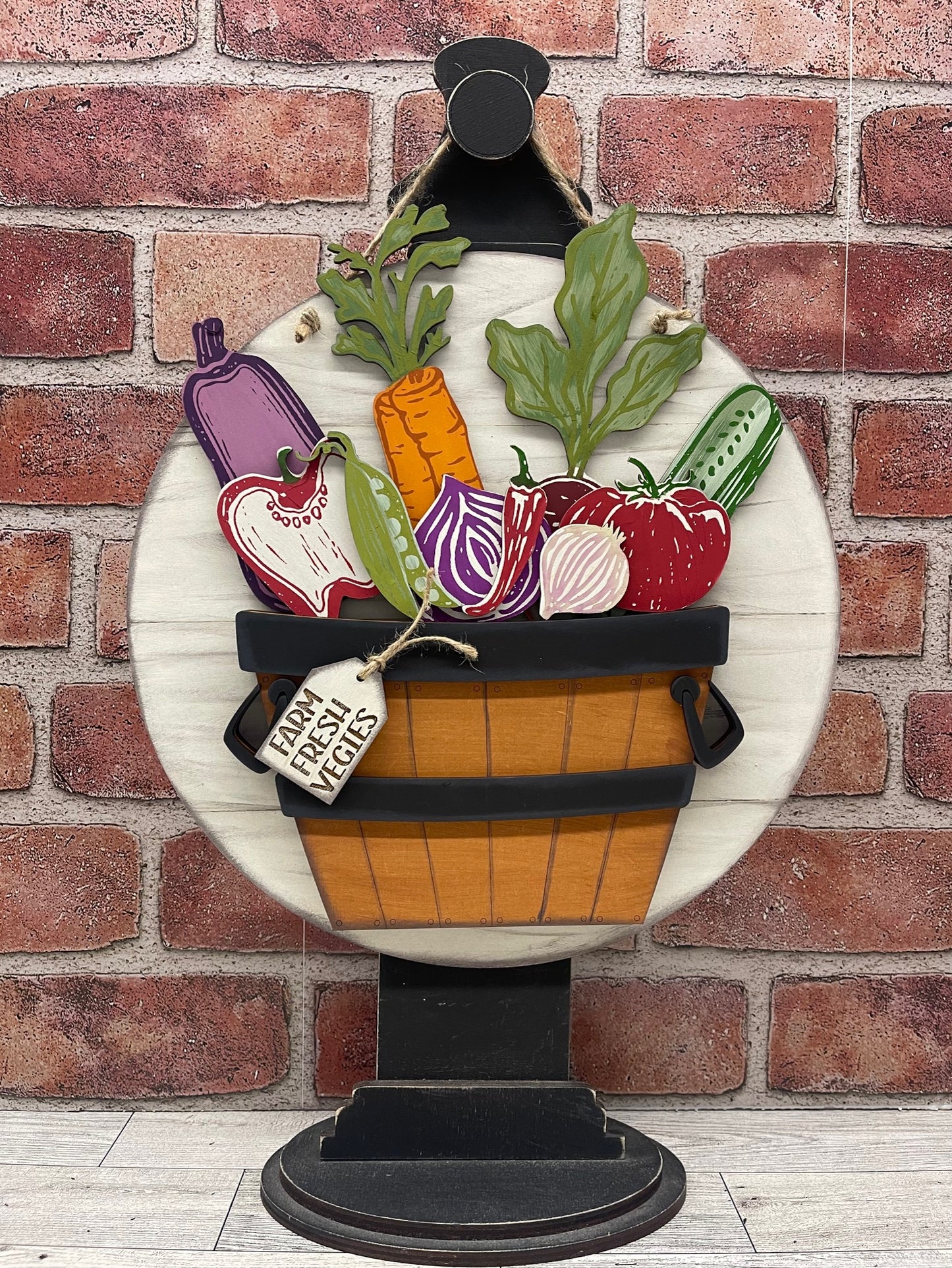 Vegetables and Sign - unpainted wooden cutouts, ready for you to paint