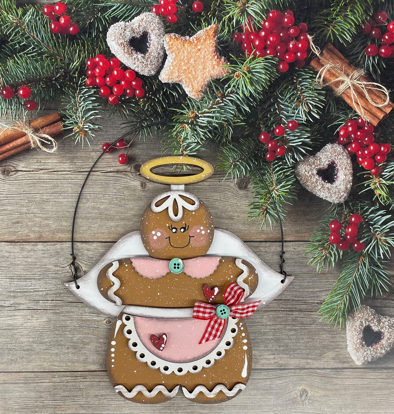 Day 3 - Christmas in July - Gingerbread Ornaments - wood cutouts