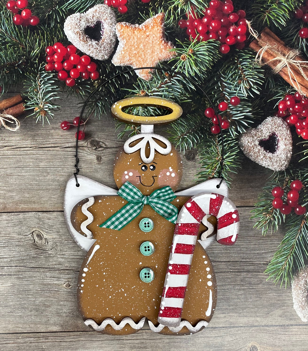 Day 3 - Christmas in July - Gingerbread Ornaments - wood cutouts