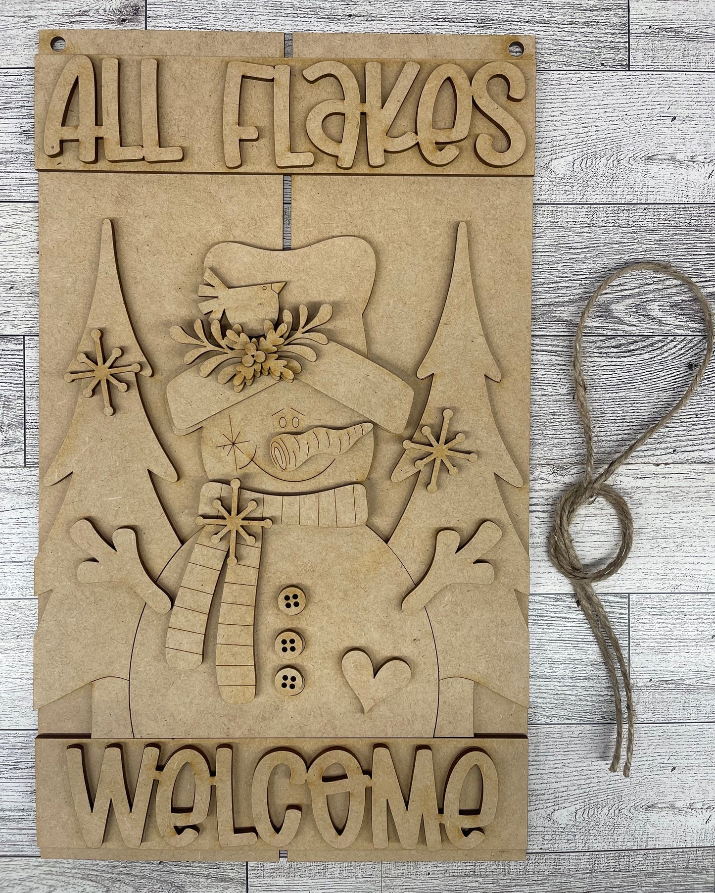 Day 14 - Christmas in July - All Flakes Welcome Pallet Sign - Ready for you to paint