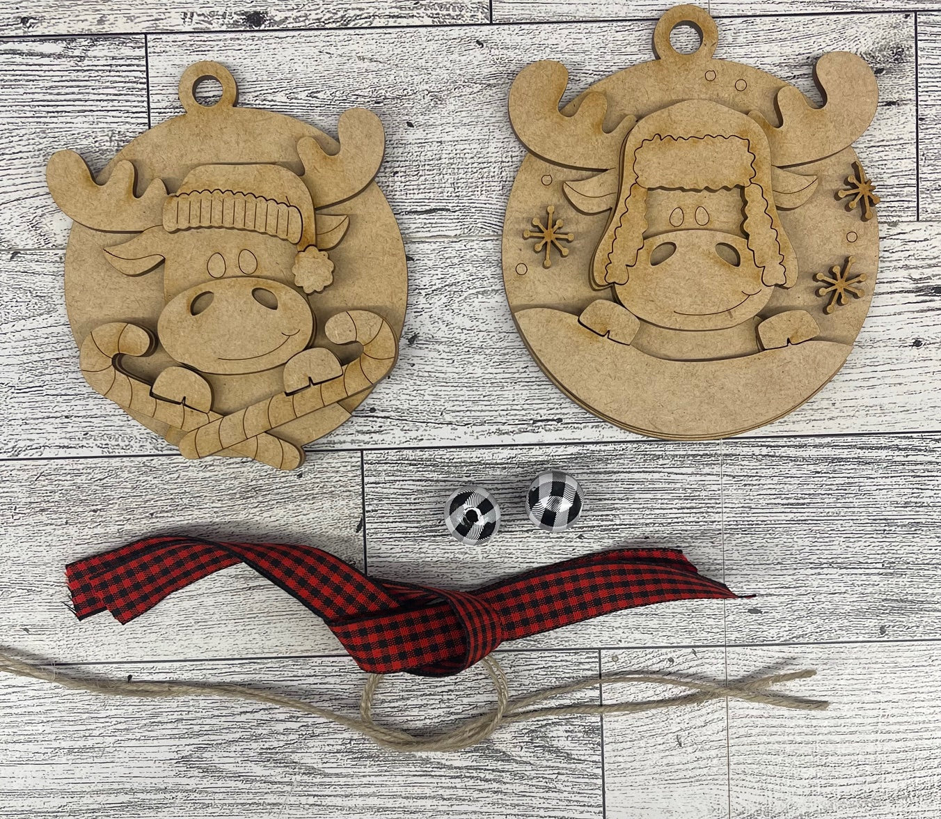 Day 15 - Christmas in July - Moose Ornaments - Ready for you to paint