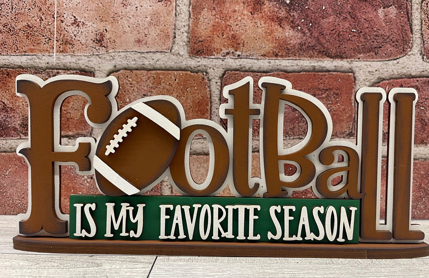 Football is my favorite Season Stander - unpainted cutouts