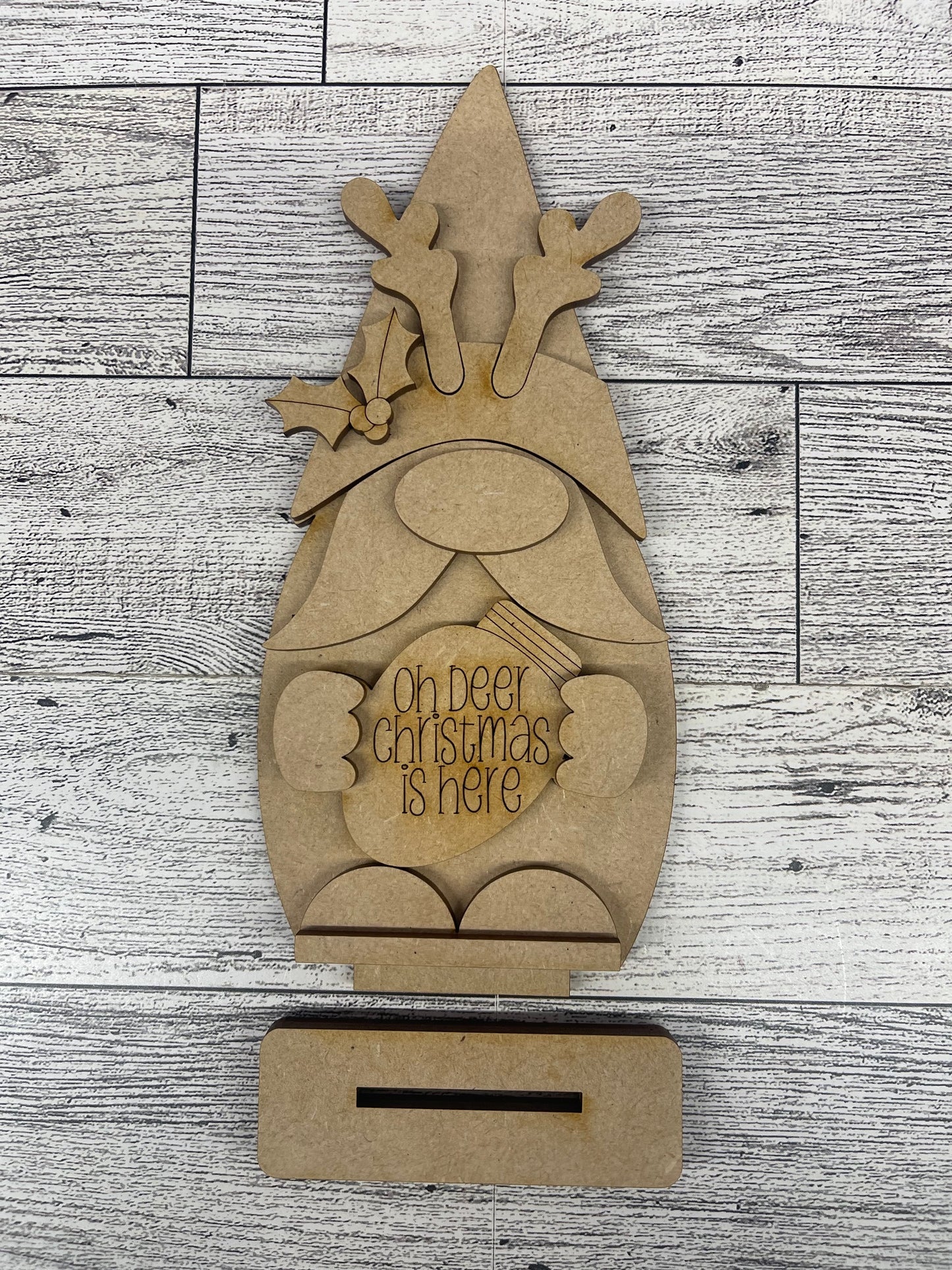 Day 23 - Christmas in July - Reindeer Christmas Gnome - Ready for you to paint