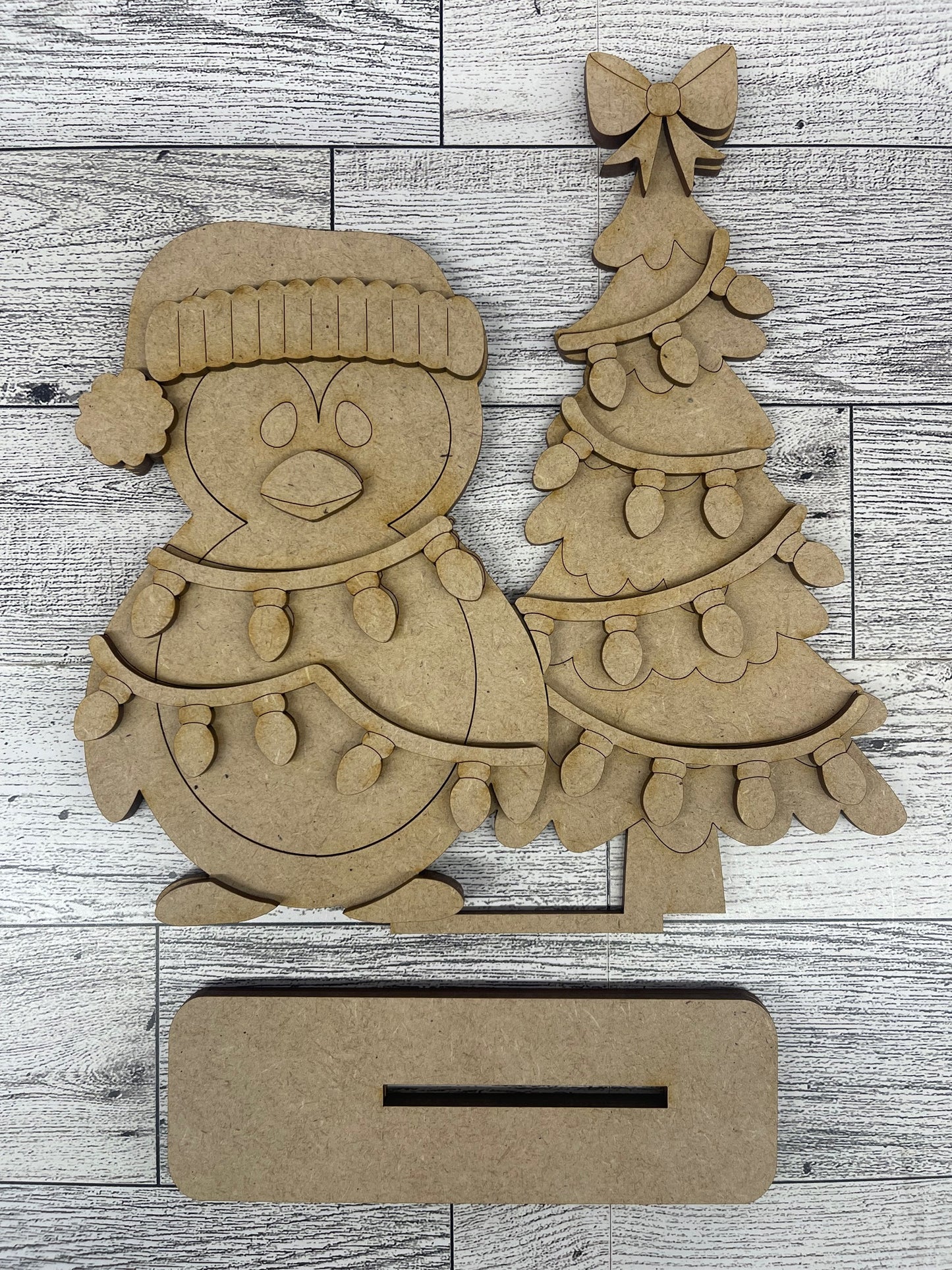 Day 26 - Christmas in July - Penguin with Christmas Tree Stander - Ready for you to paint