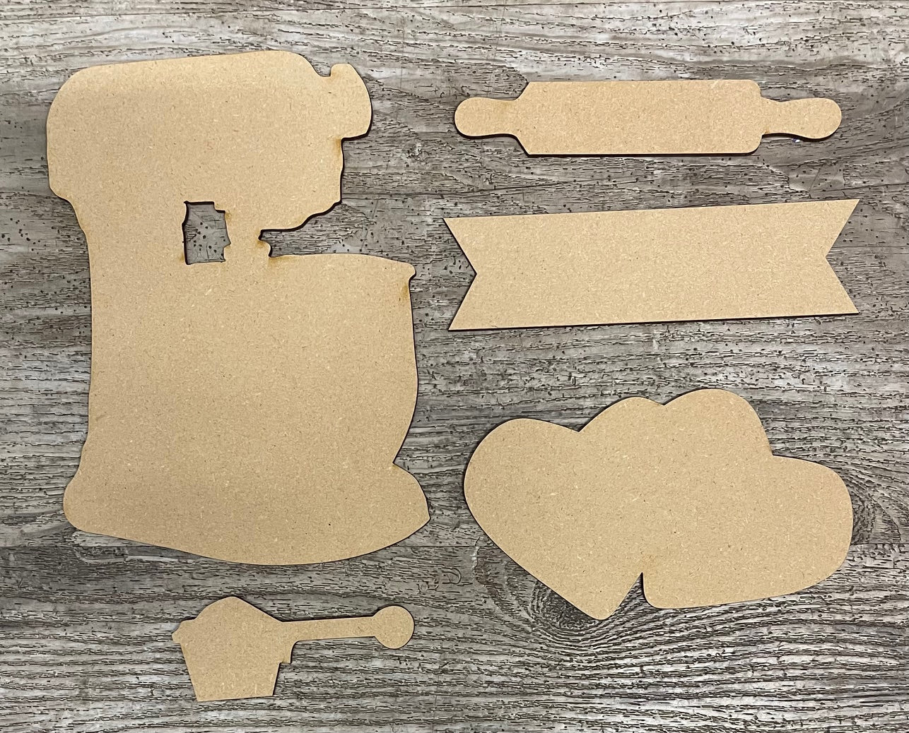 Sugar Cookie Sign Cutouts, unpainted wooden cutout, ready for you to paint