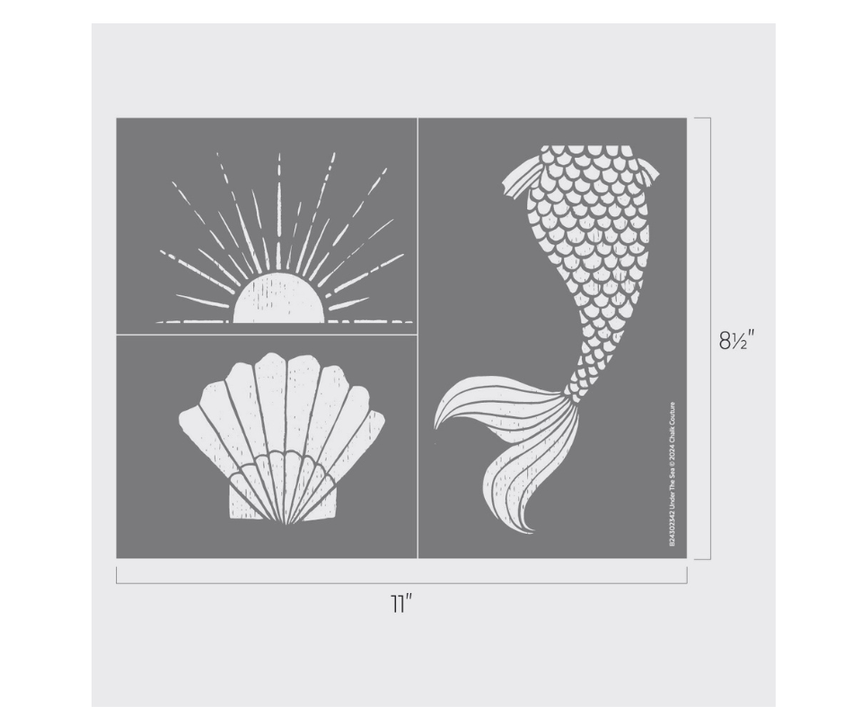 Under the Sea Cutouts, unpainted wooden cutouts - ready for you to paint