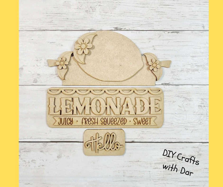 Lemon Basket or Truck Inserts - wood cutouts - unpainted wooden cutouts, ready for you to paint