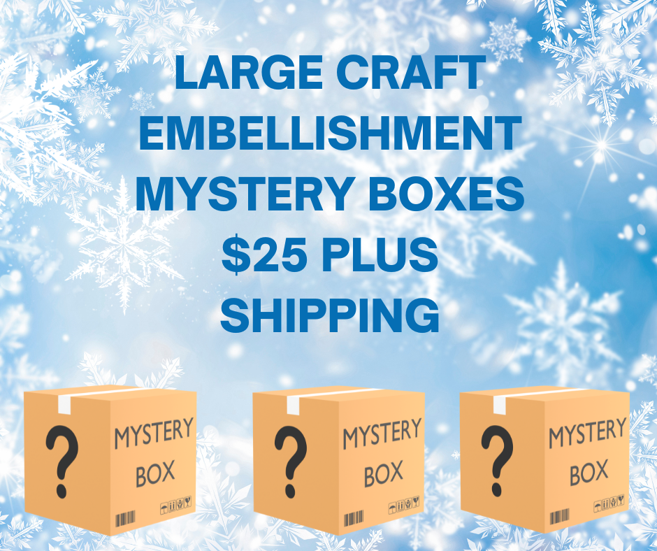 Embellishment Mystery Box - Unpainted Wood Cutout Kits - Value Approx. $75