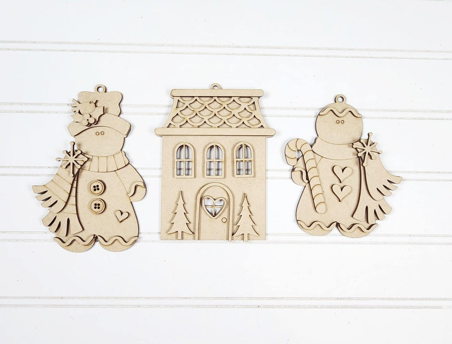 Day 10 - Christmas in July - Victorian Gingerbread Ornaments Cutouts - Ready for you to paint