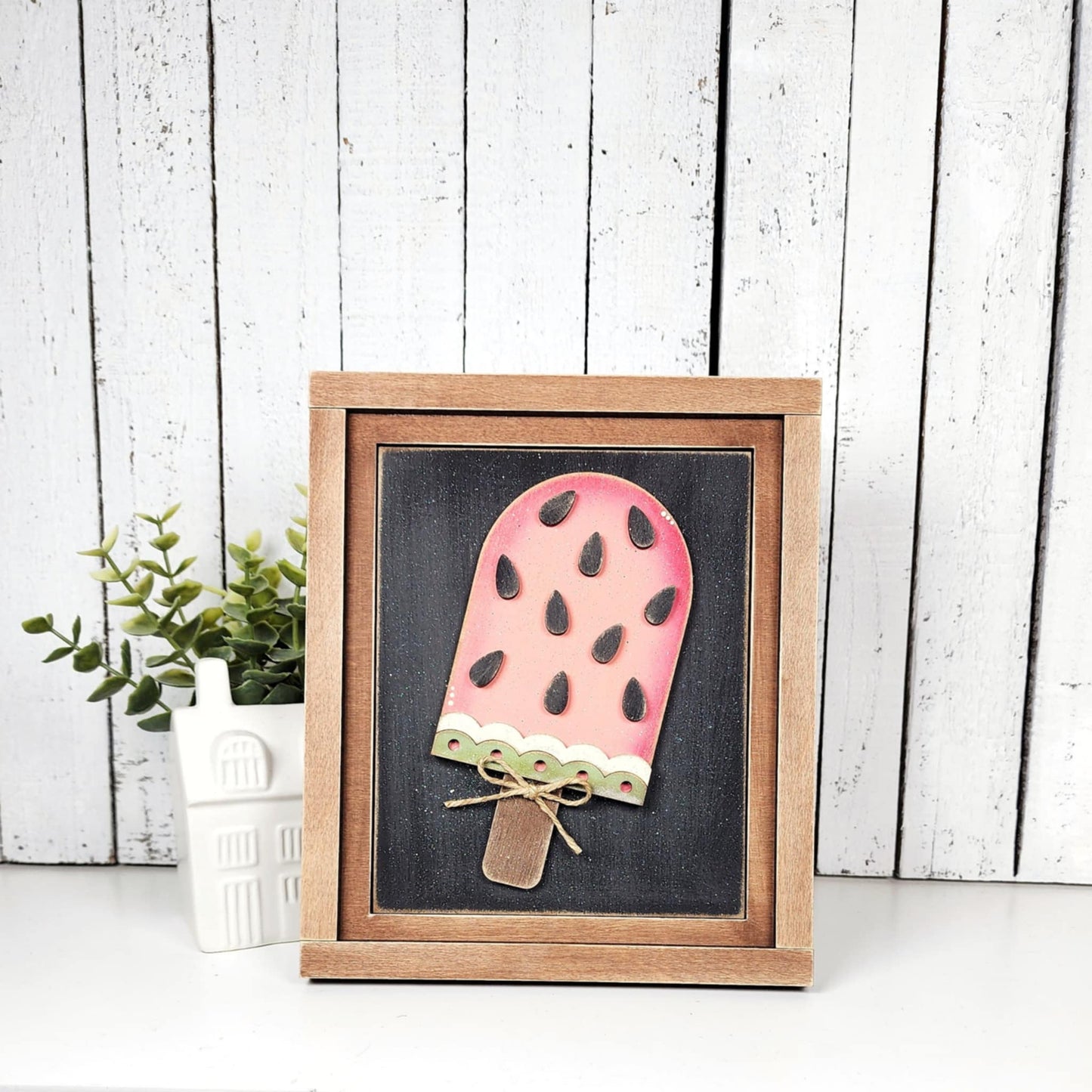 Vintage Watermelon Collection Sign Trio - unpainted cutouts